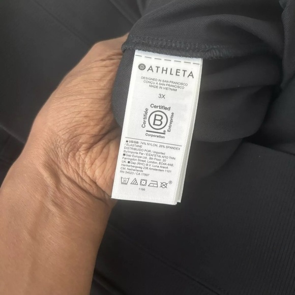 ATHLETA Pants Women’s Venice Flare 3X Black Pull On Sculptek Wide Leg Stretch - Picture 6 of 9